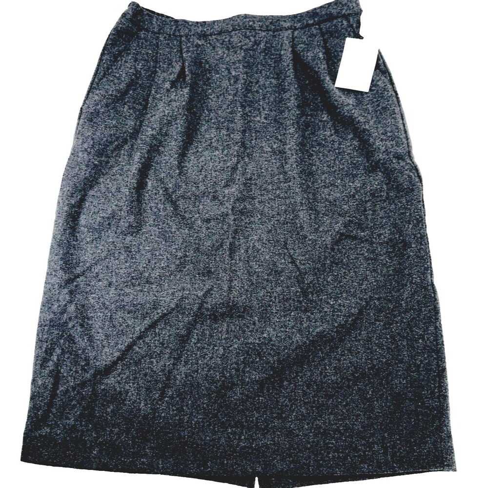 Mark Reed Vintage Wool Skirt Gray Tweed Lined S M 10 Academia Preppy Y2K